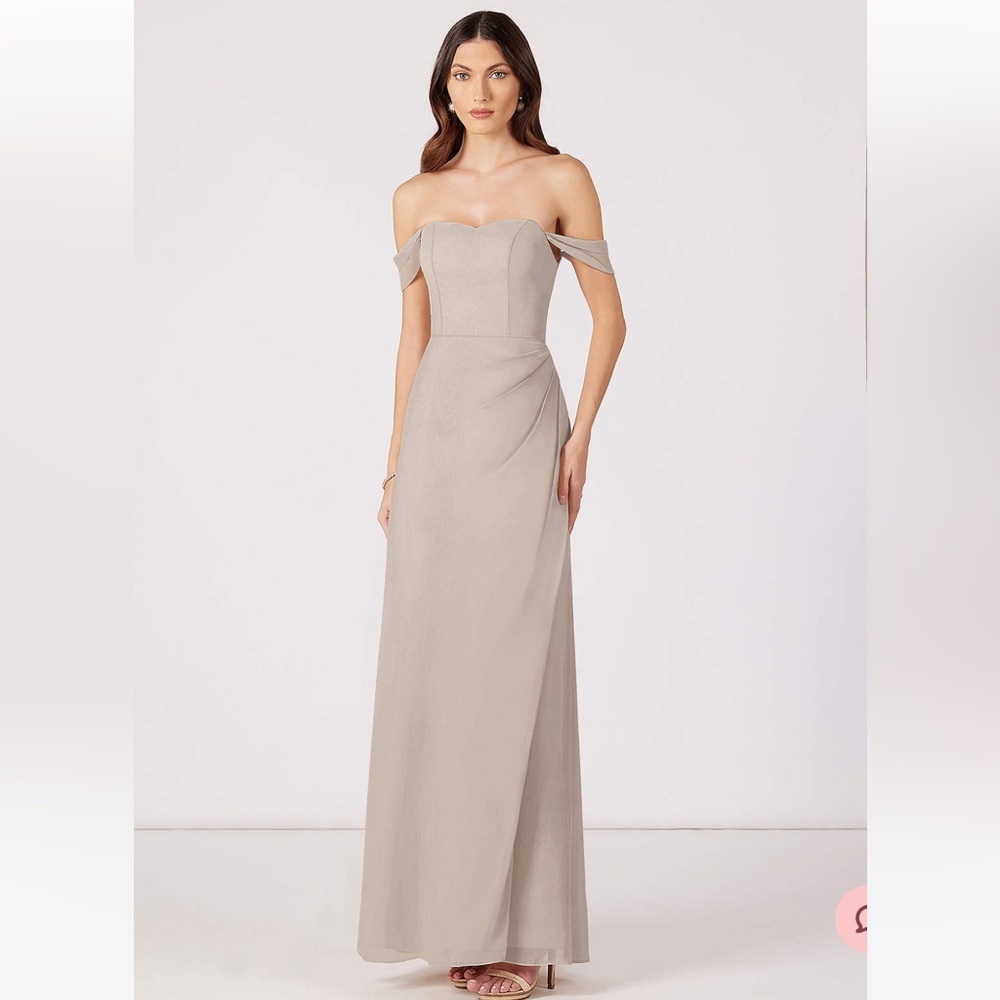 Azazie Jordyn Bridesmaid A-line Dress in Frost